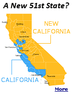 The founders of New California want to take over most of current-day California  including many rural counties  and leave the coastal urban areas to themselves.